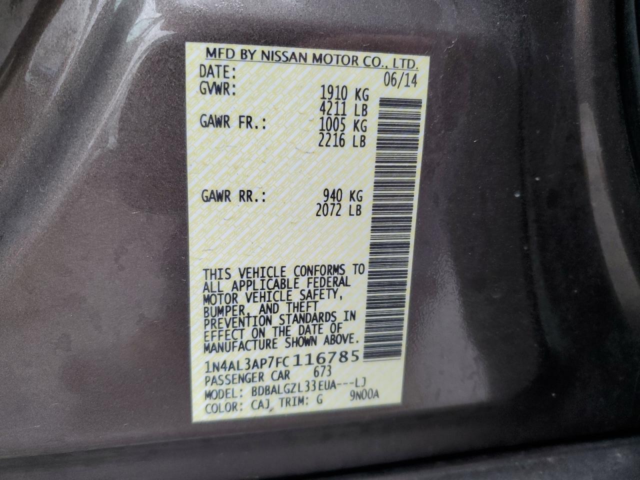 2015 Nissan Altima - Image 13