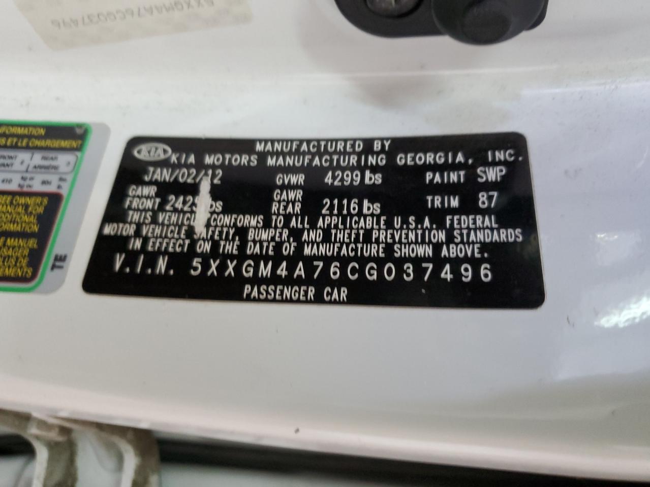 2012 Kia Optima - Image 13
