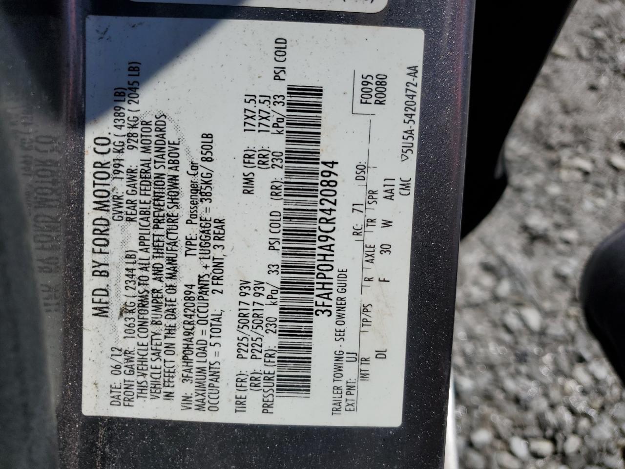 2012 Ford Fusion - Image 12