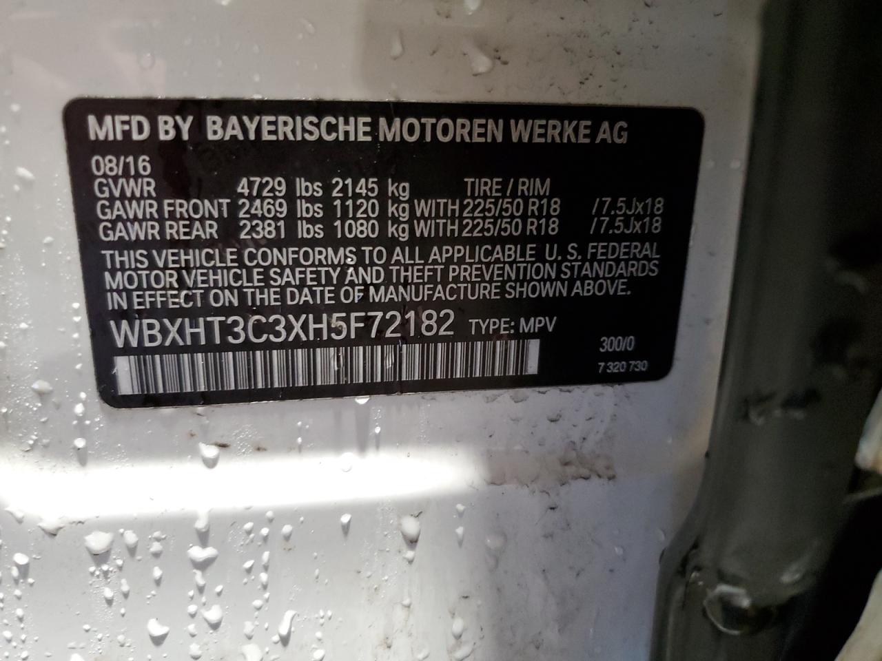 2017 BMW X1 xDrive28I VIN: WBXHT3C3XH5F72182 Lot: 49148335