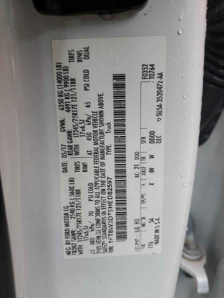 2017 Ford F350 Super Duty VIN: 1FT8W3DT9HED82597 Lot: 88423515