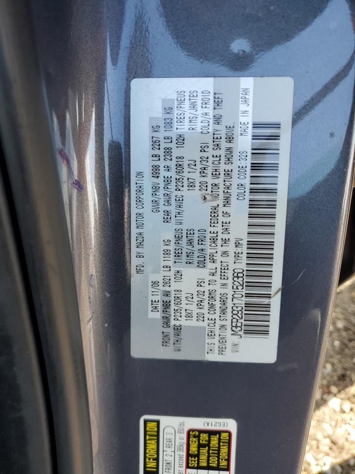 2007 Mazda Cx-7 VIN: JM3ER293170152360 Lot: 51452755
