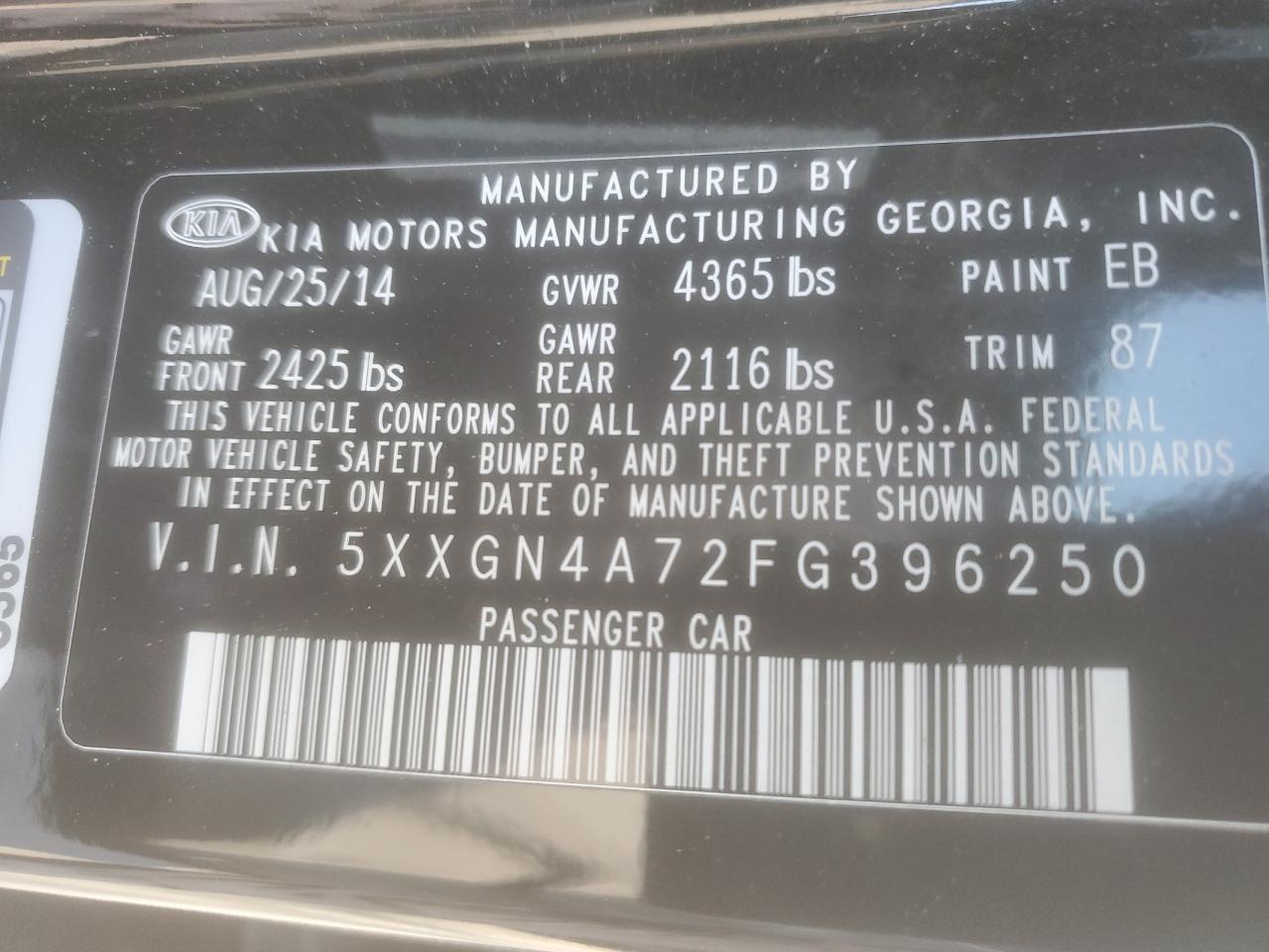 2015 Kia Optima - Image 14