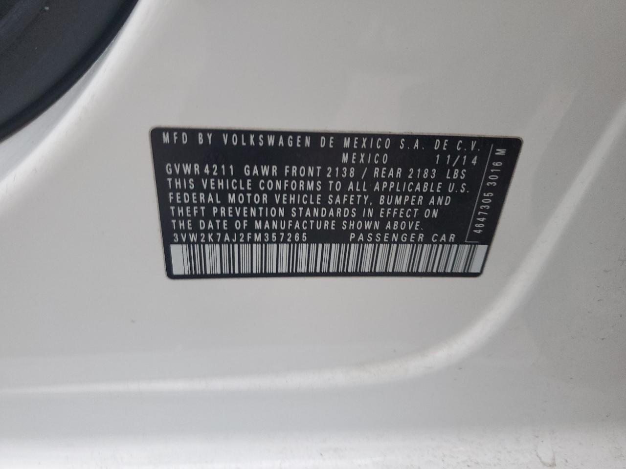 2015 Volkswagen Jetta - Image 12