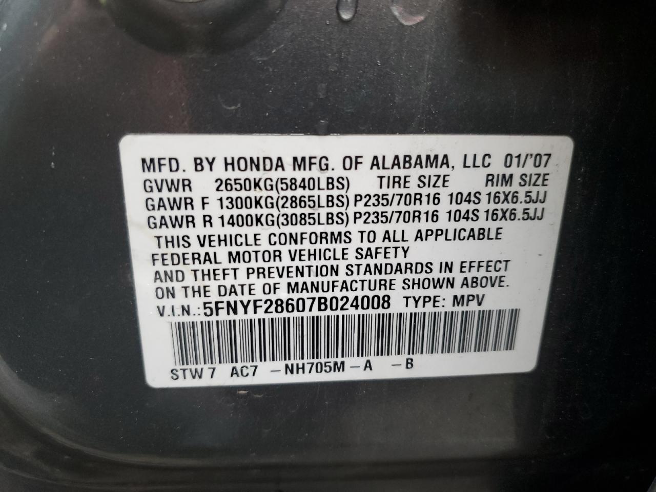 2007 Honda Pilot - Image 13