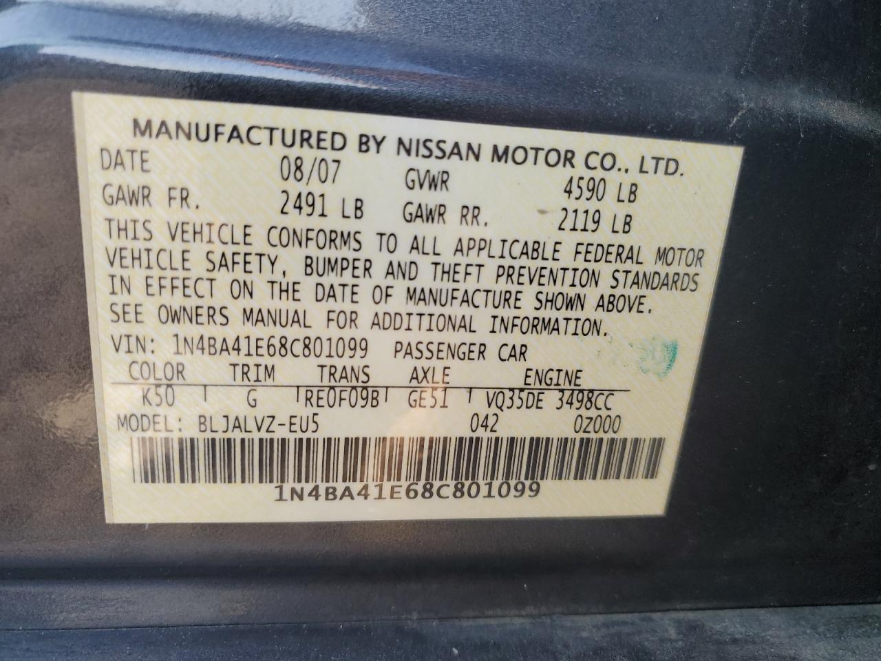 2008 Nissan Maxima - Image 12