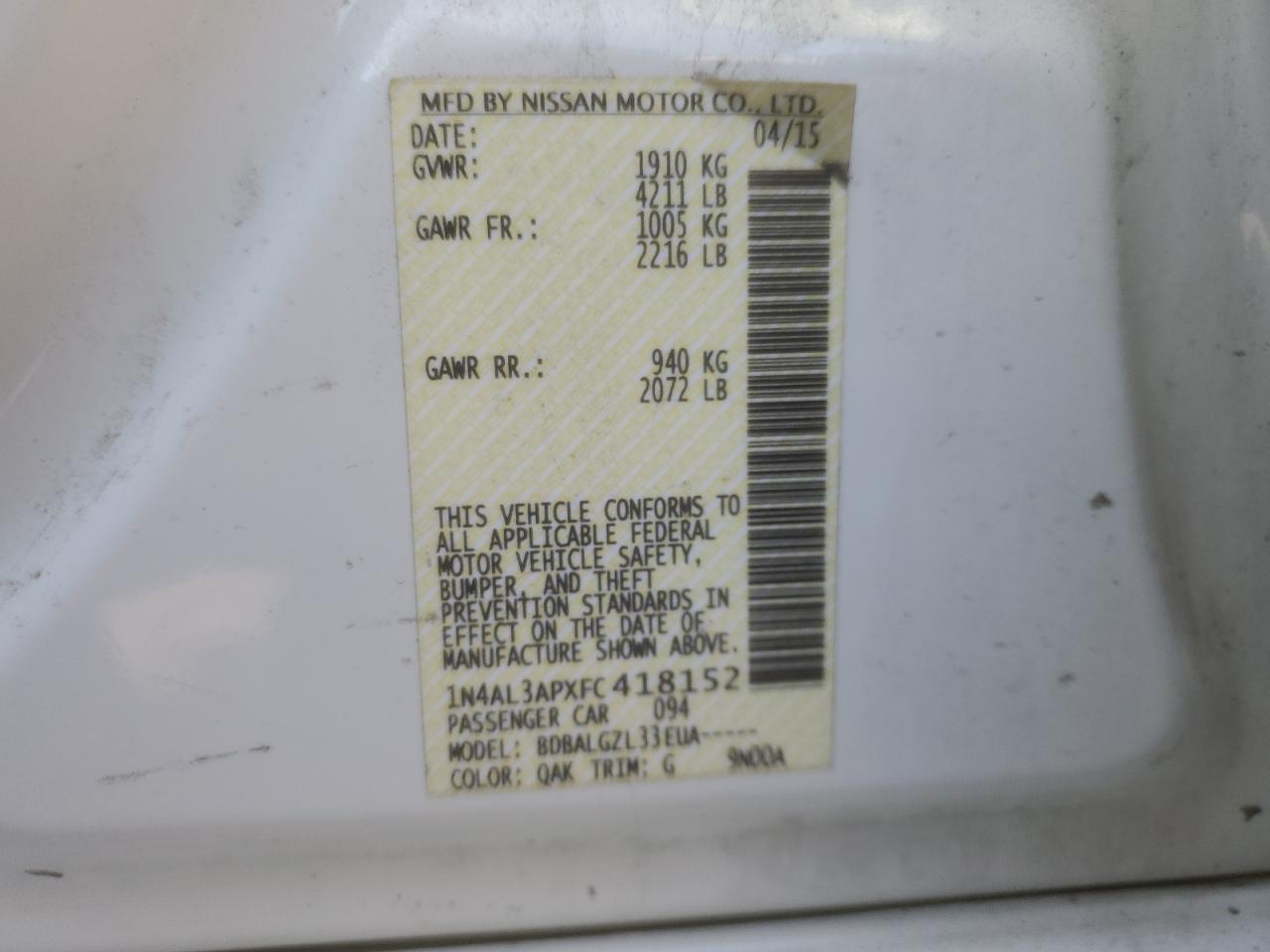 2015 Nissan Altima - Image 14