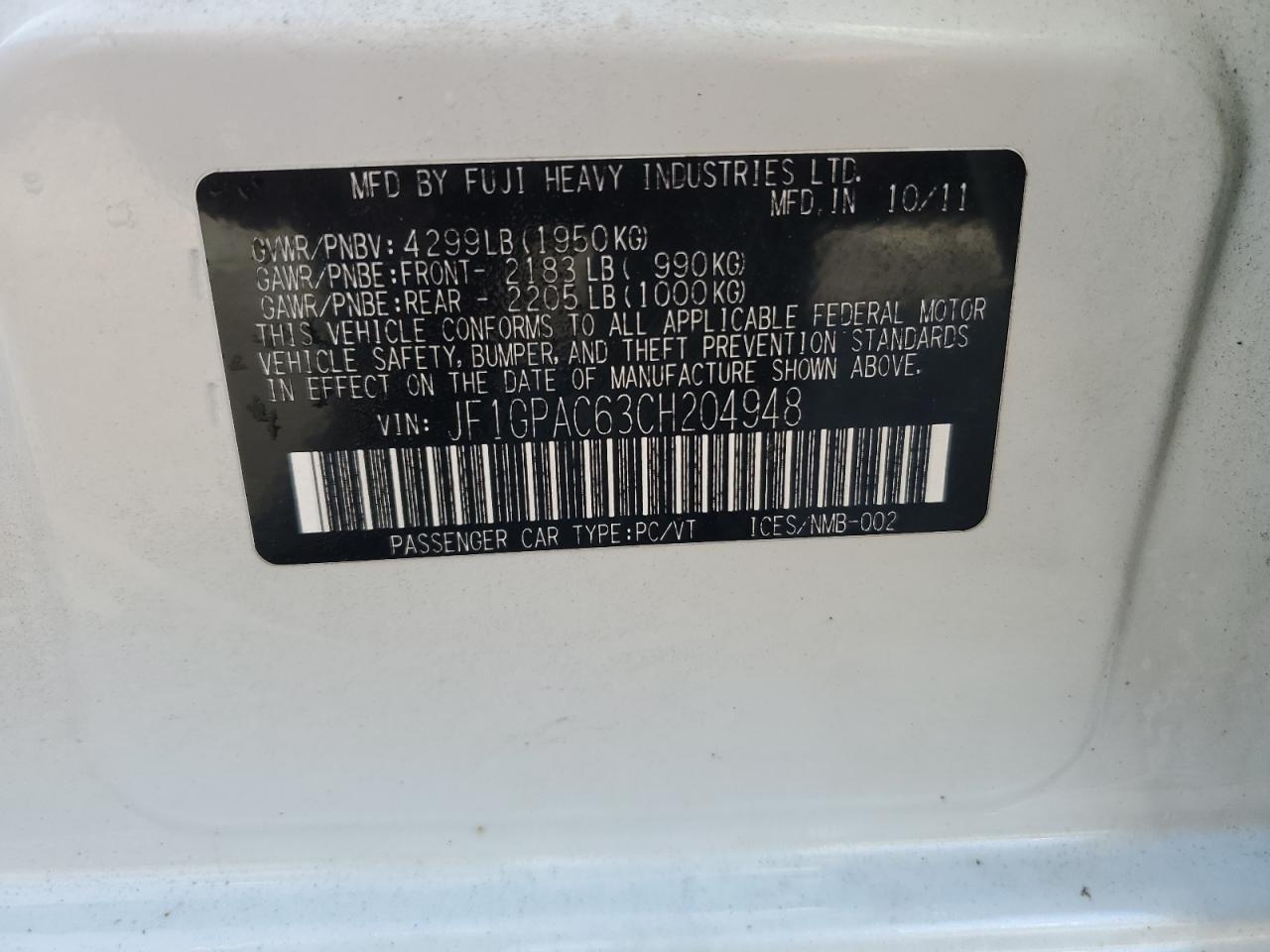2012 Subaru Impreza - Image 12