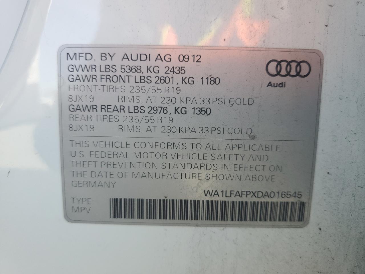 2013 Audi Q5 - Image 13