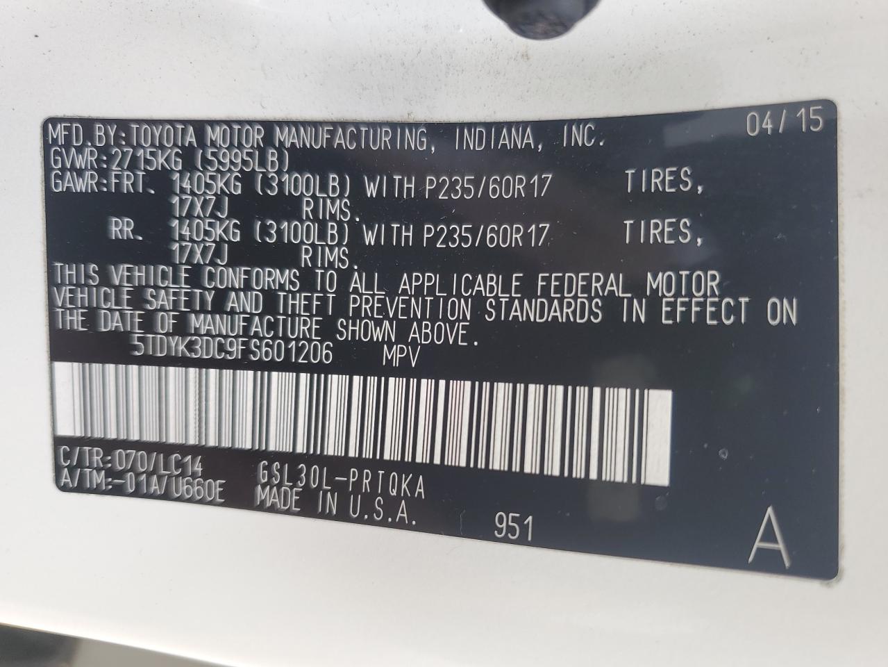 2015 Toyota Sienna - Image 14