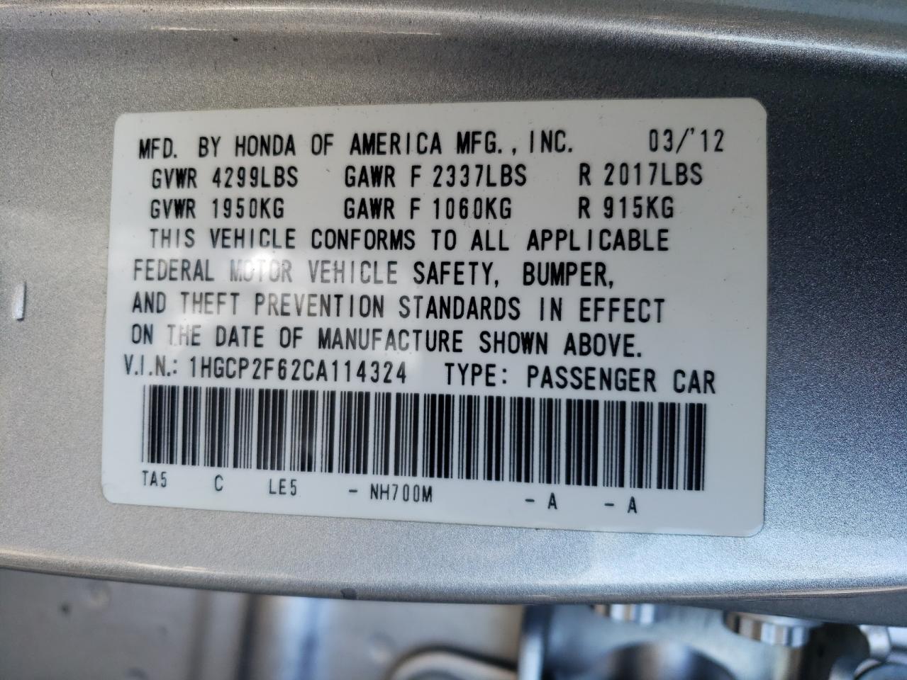 2012 Honda Accord - Image 12
