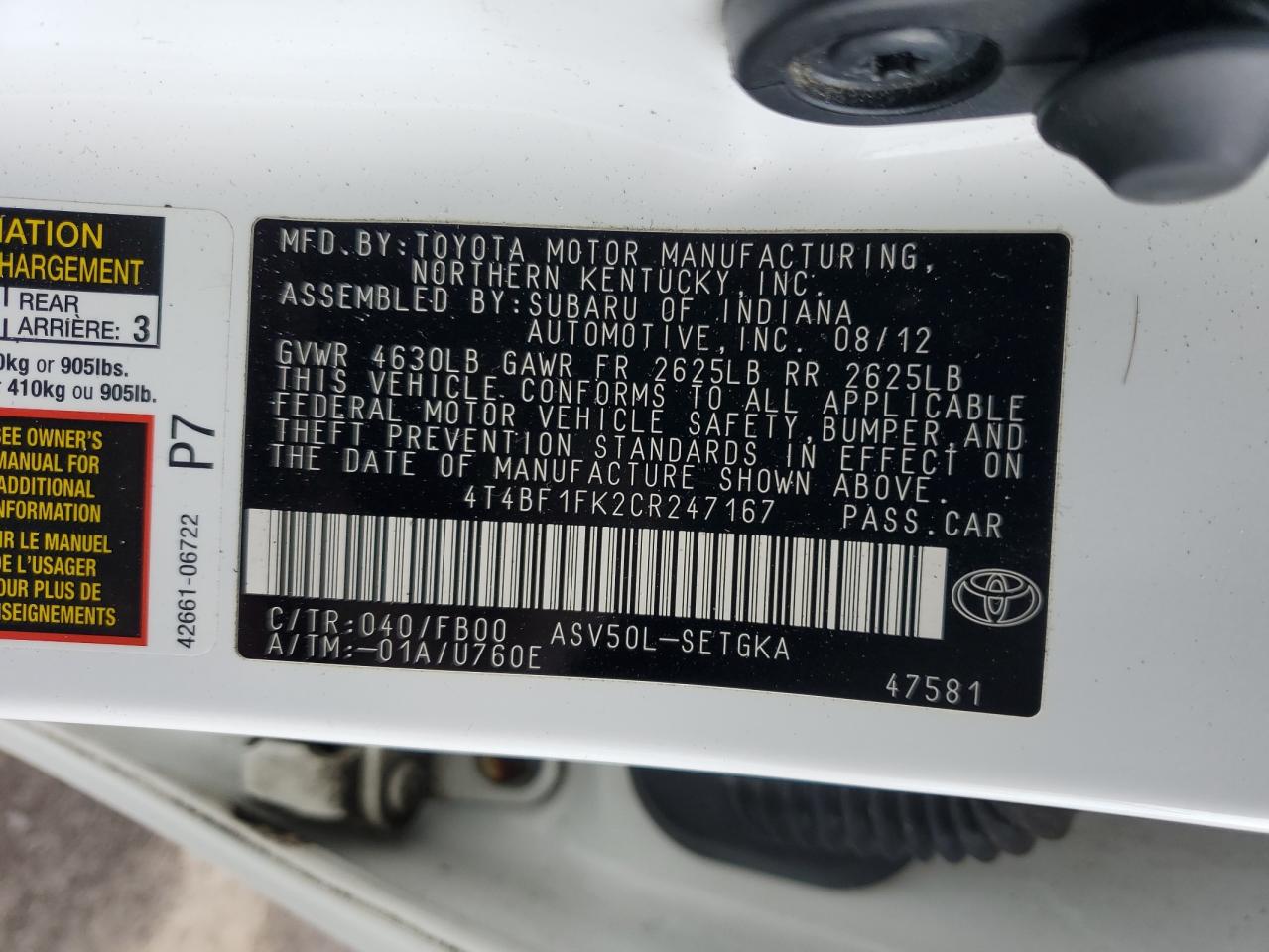 2012 Toyota Camry - Image 14