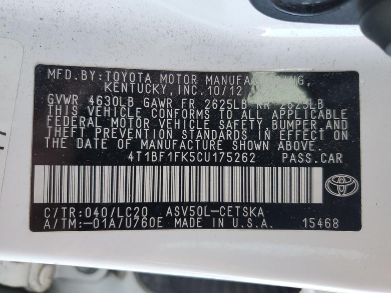 2012 Toyota Camry - Image 12