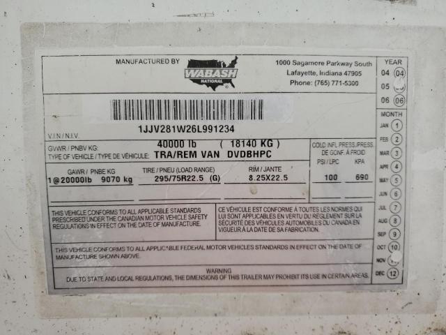 2006 WABASH 28 DRY VAN TRAILER