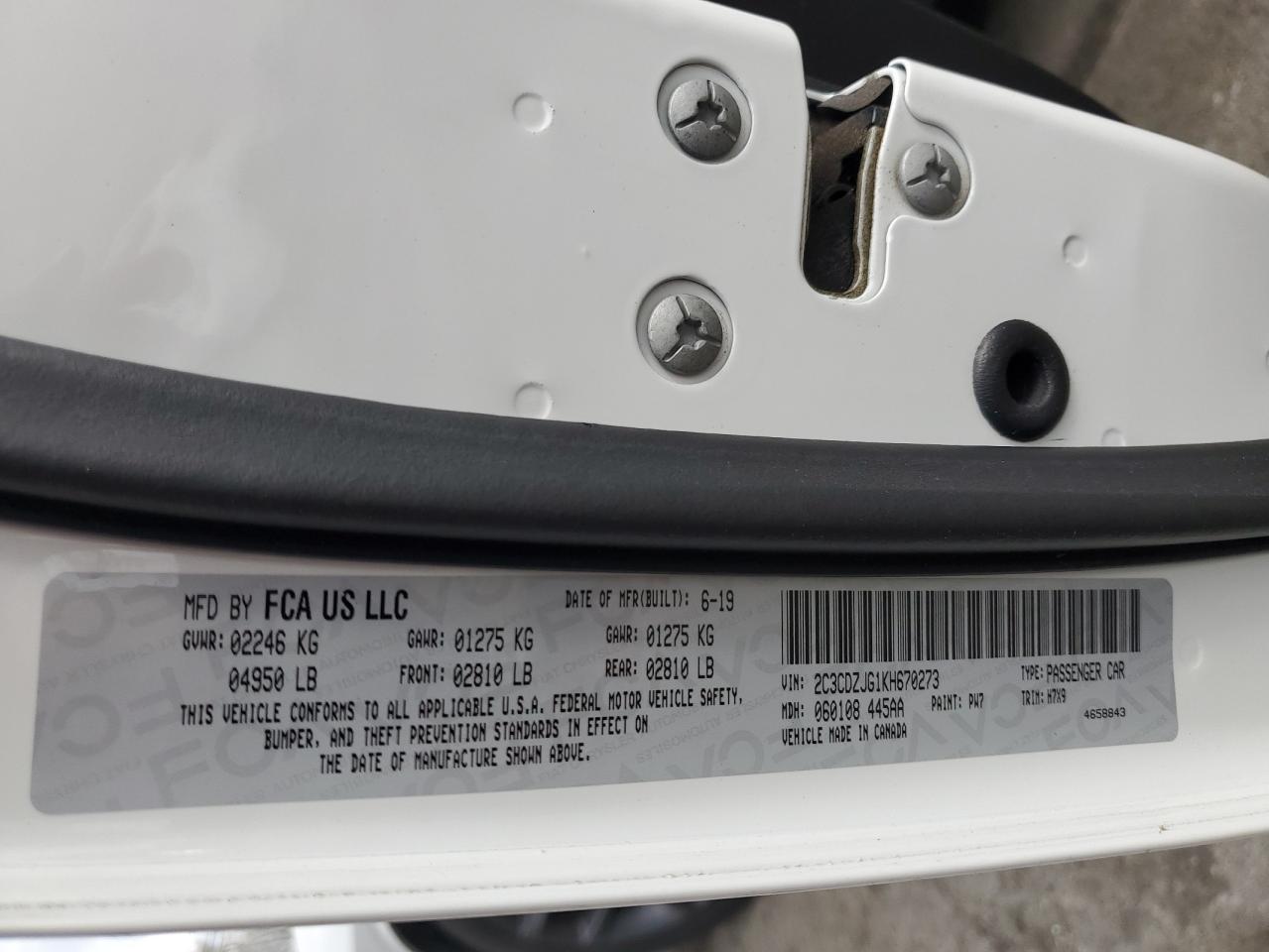 2009 Dodge Challenger Gt VIN: 2C3CDZJG1KH670273 Lot: 51180455