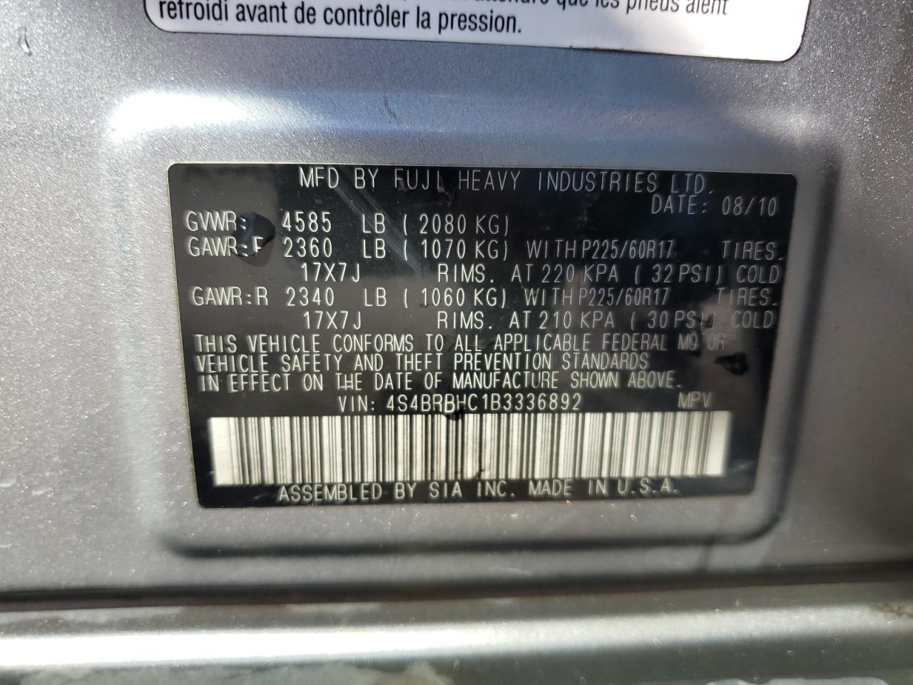 2011 Subaru Outback - Image 14