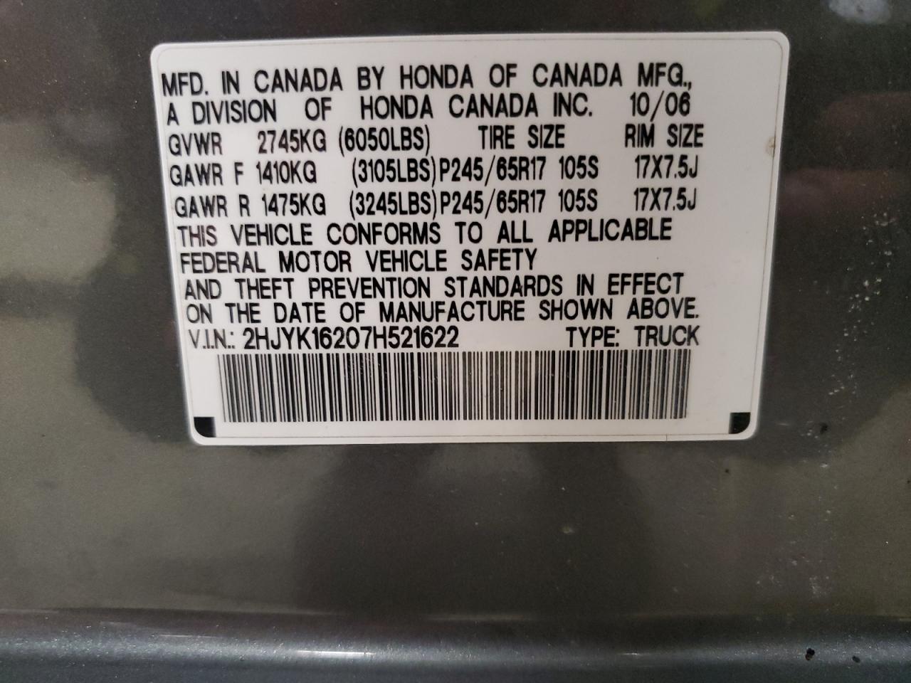 2007 Honda Ridgeline - Image 12