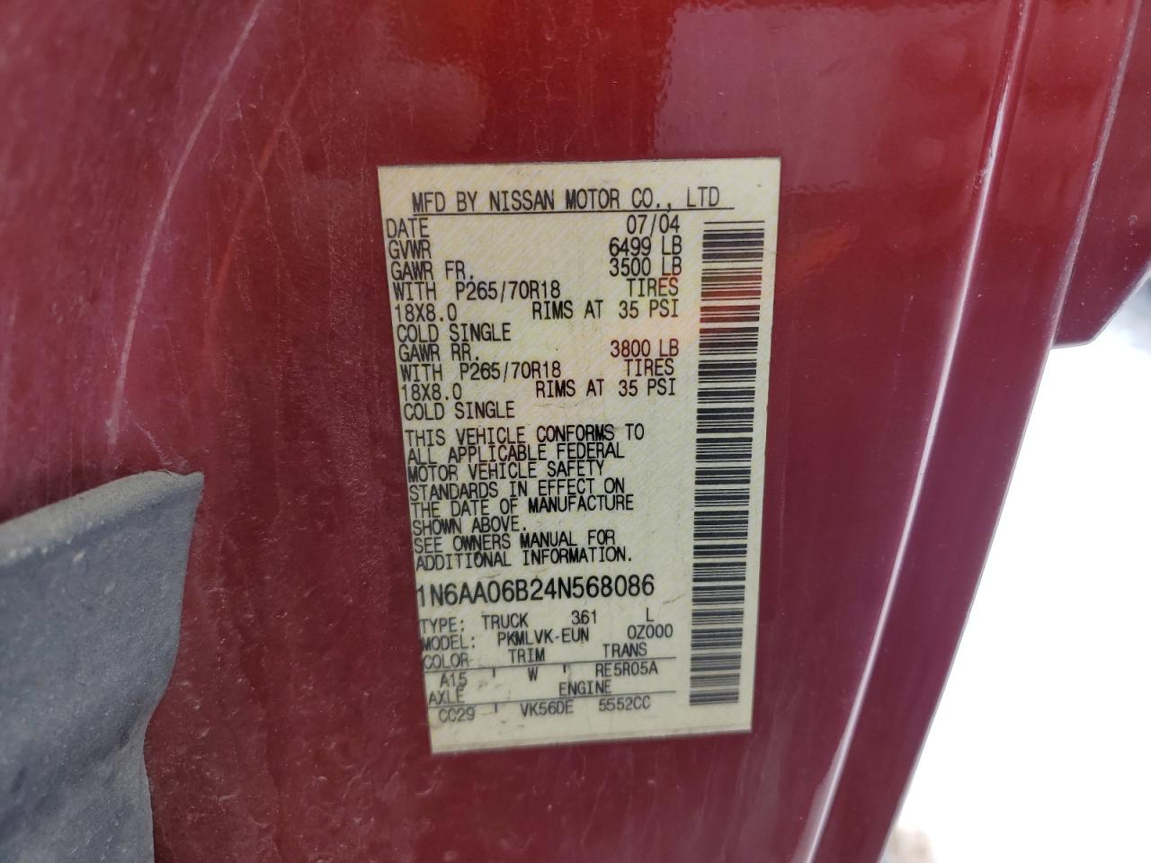 2004 Nissan Titan - Image 12