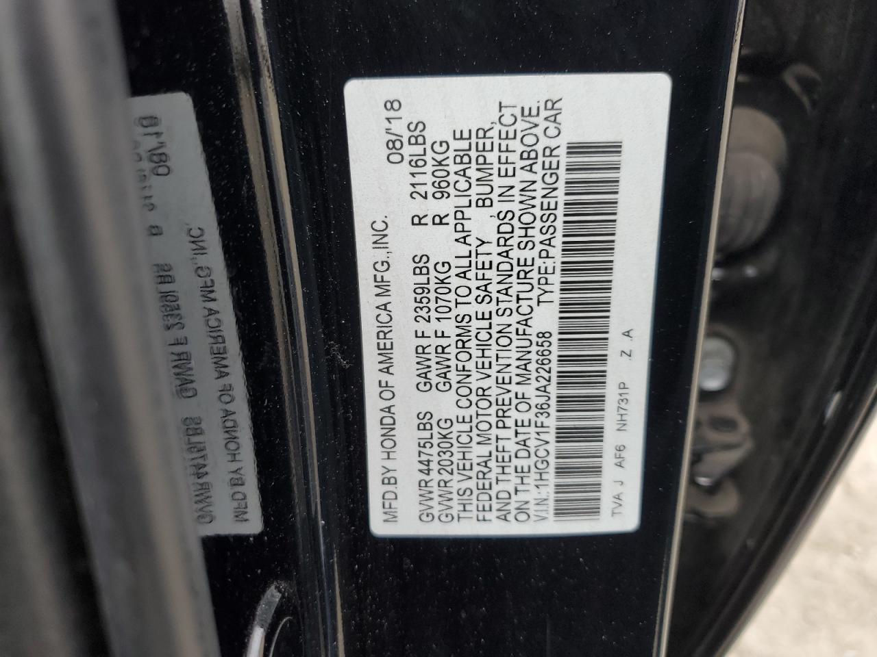 2018 Honda Accord - Image 12