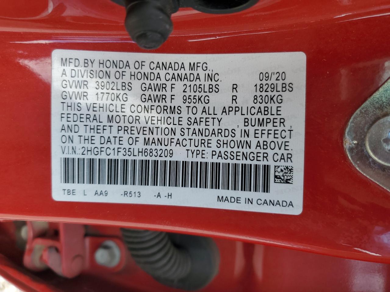 2020 Honda Civic - Image 13