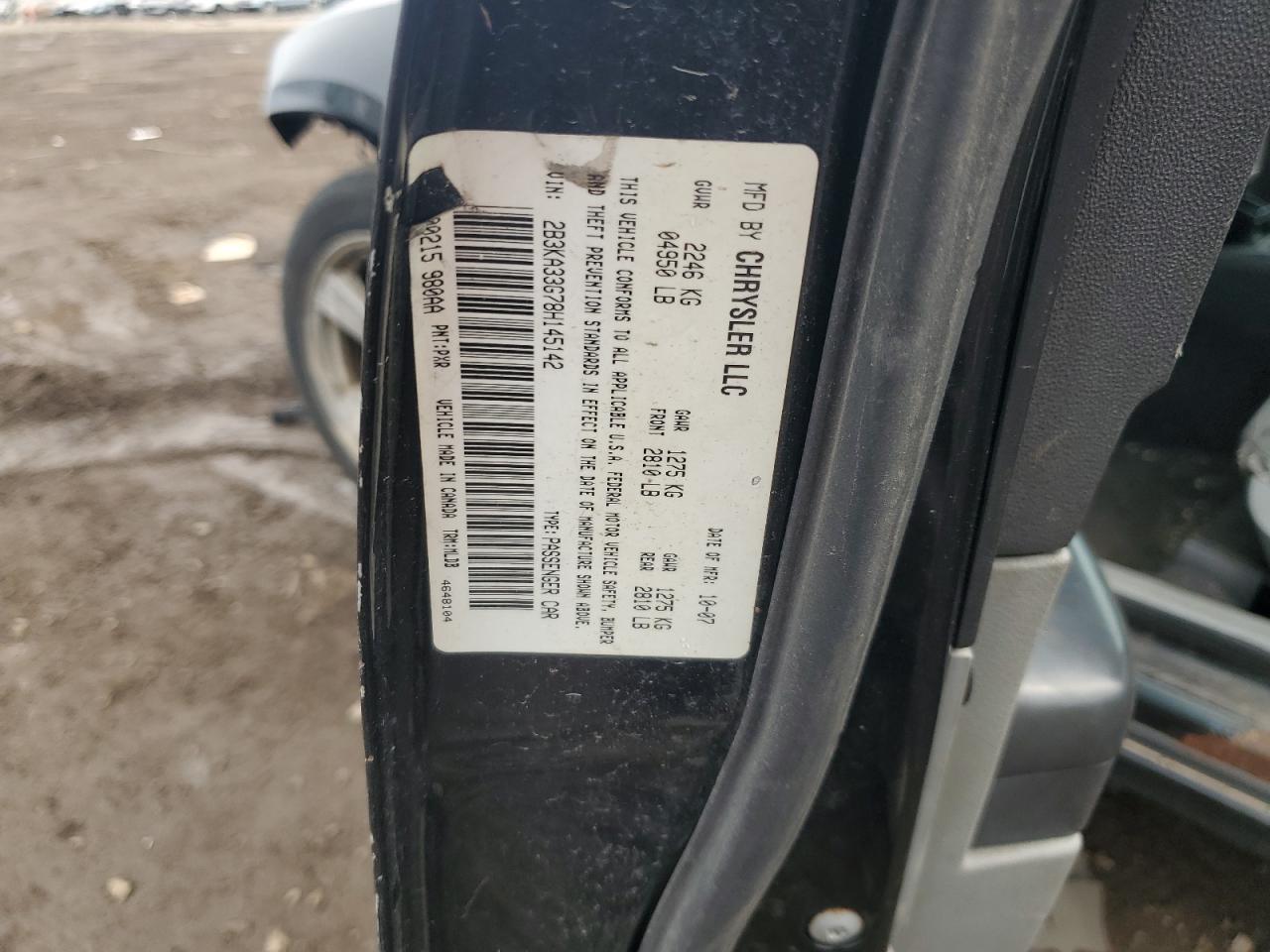 2008 Dodge Charger Sxt VIN: 2B3KA33G78H145142 Lot: 49928875