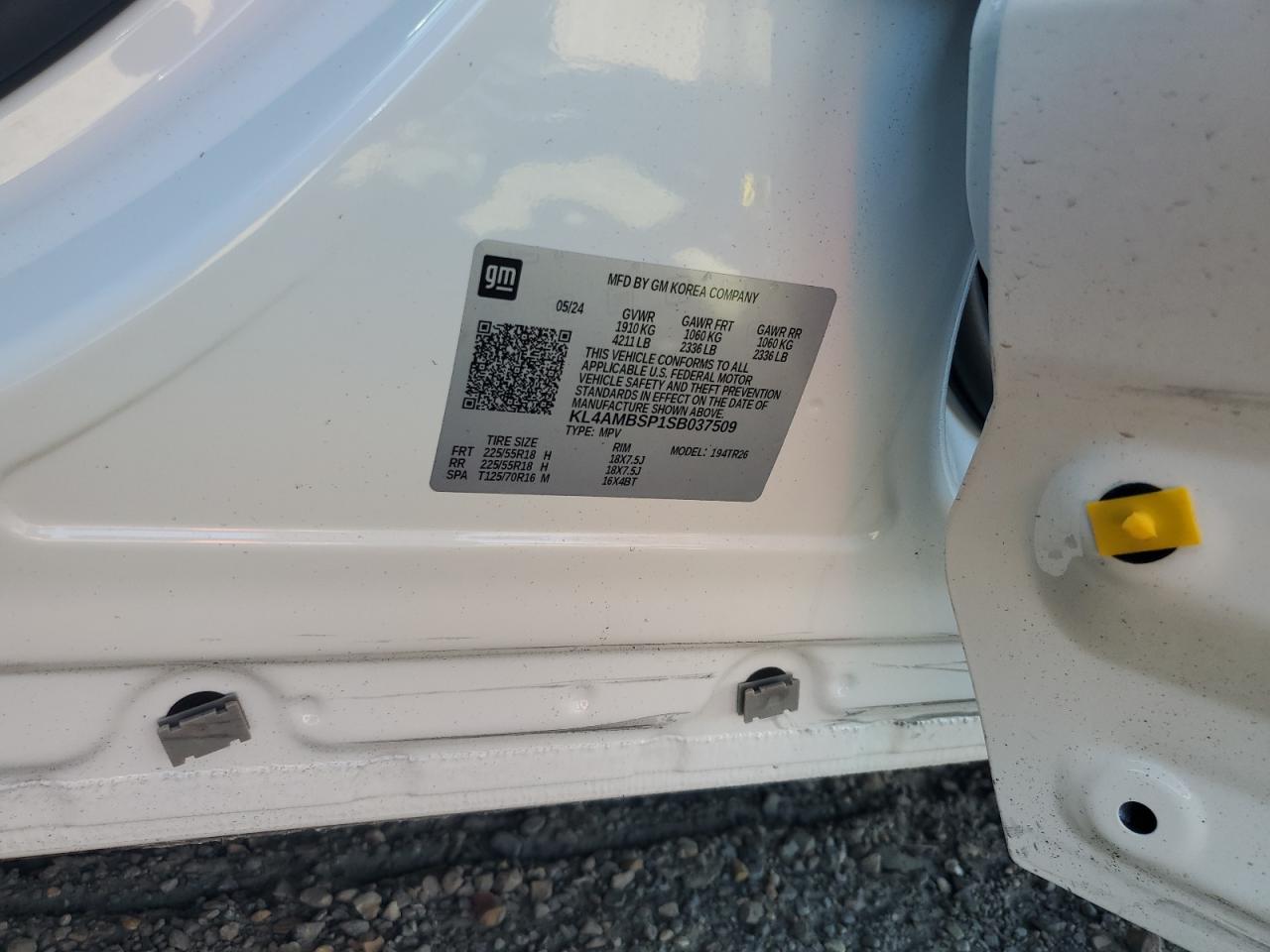 2025 Buick Encore Gx Preferred VIN: KL4AMBSP1SB037509 Lot: 48475535