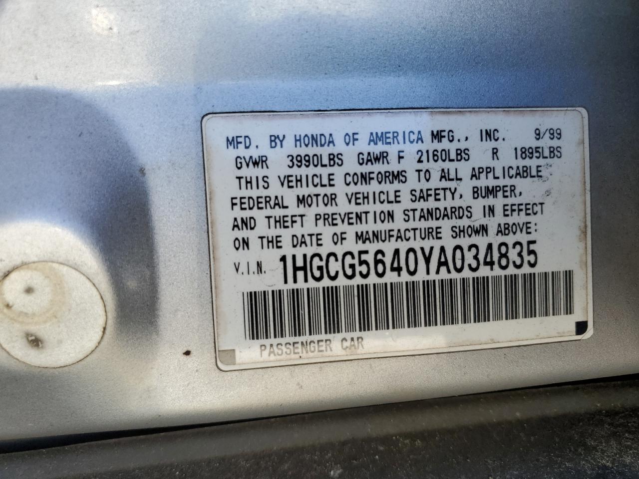 2000 Honda Accord - Image 12
