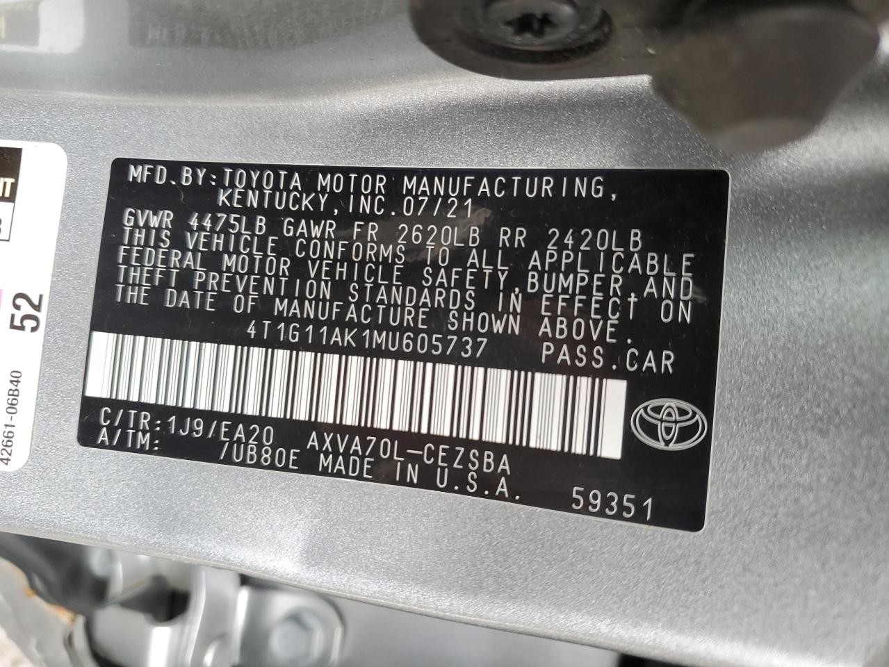 2021 Toyota Camry - Image 13