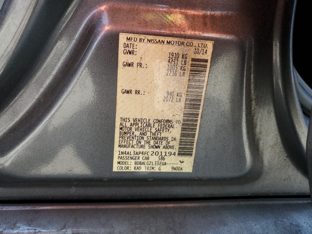 2015 Nissan Altima - Image 12