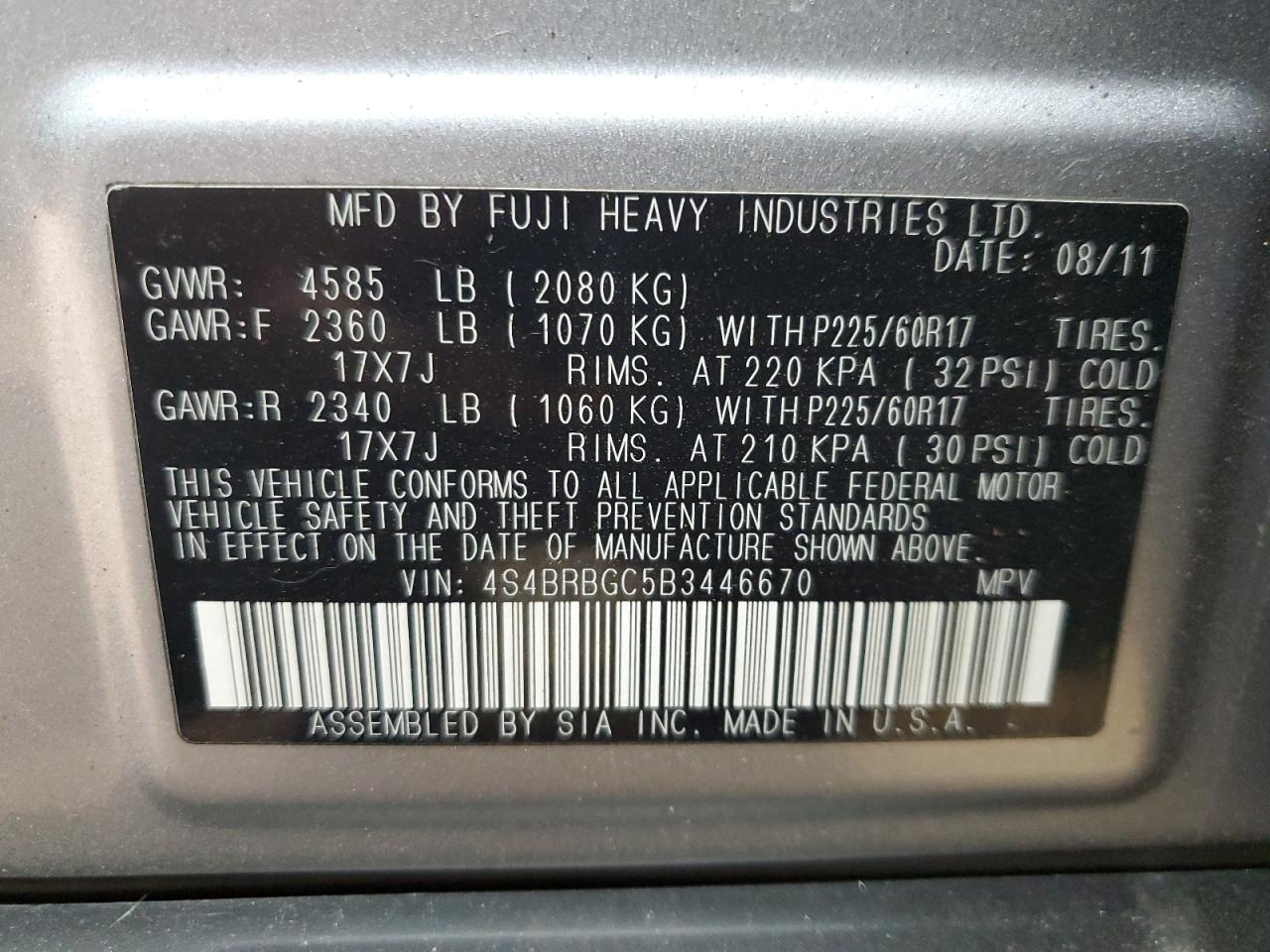 2011 Subaru Outback - Image 13