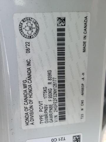 2022 HONDA CIVIC EX