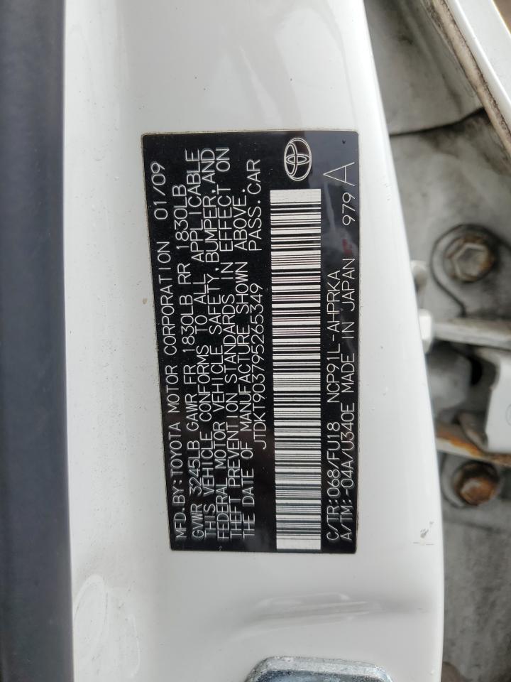 jtdkt903795265349 JTDKT903795265349 2009 Toyota Yaris