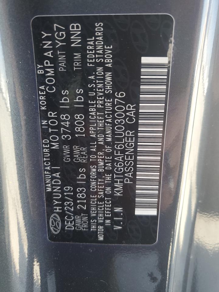 2020 Hyundai Veloster Base VIN: KMHTG6AF6LU030076 Lot: 48789745