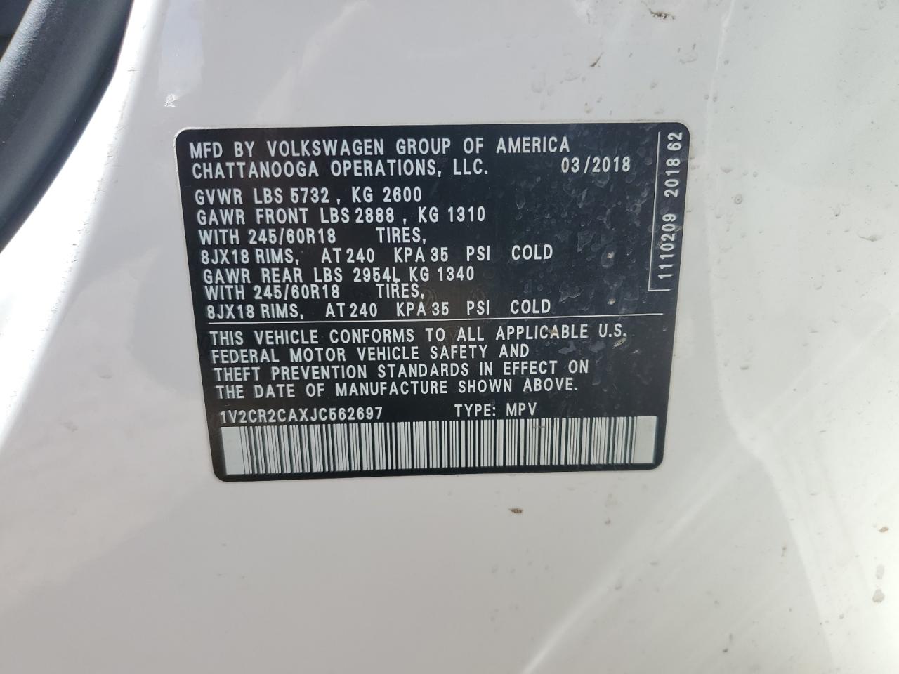 2018 Volkswagen Atlas - Image 15