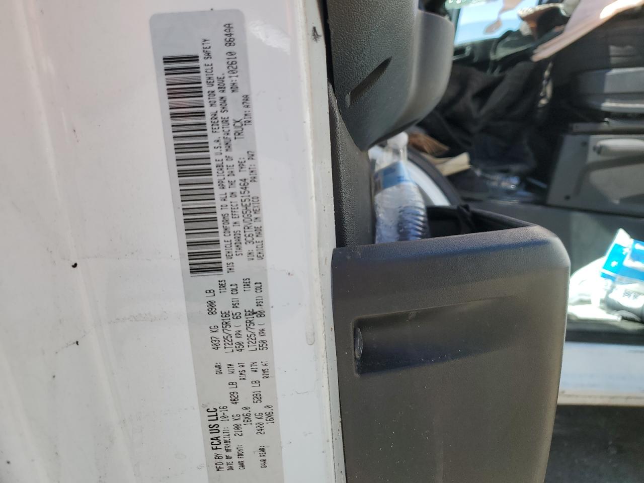 2017 Ram Promaster 2500 2500 High VIN: 3C6TRVDG5HE515464 Lot: 50022575