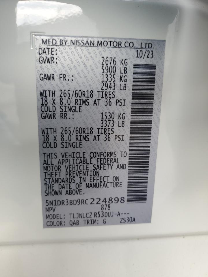 2024 Nissan Pathfinder Rock Creek VIN: 5N1DR3BD9RC224898 Lot: 50728265