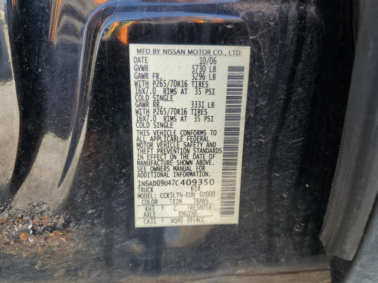 2007 Nissan Navara (Frontier) - Image 12