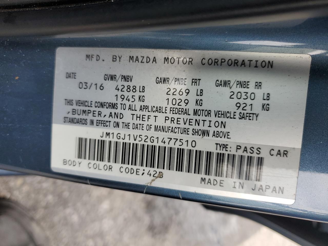 2016 Mazda 6 - Image 13