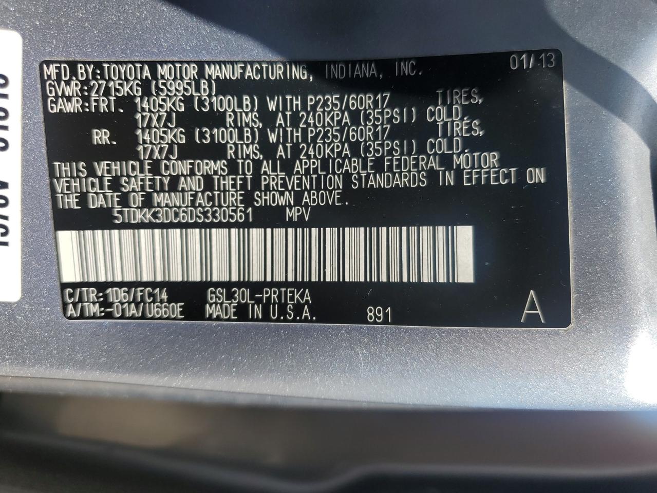 2013 Toyota Sienna - Image 13