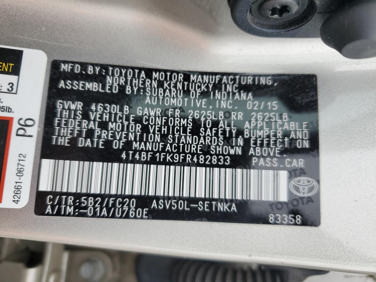 2015 Toyota Camry - Image 14