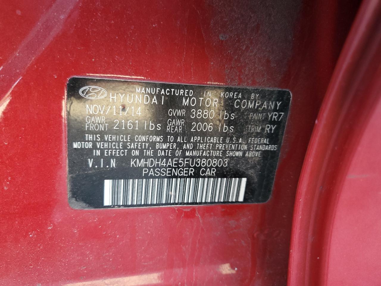 2015 Hyundai Elantra - Image 15