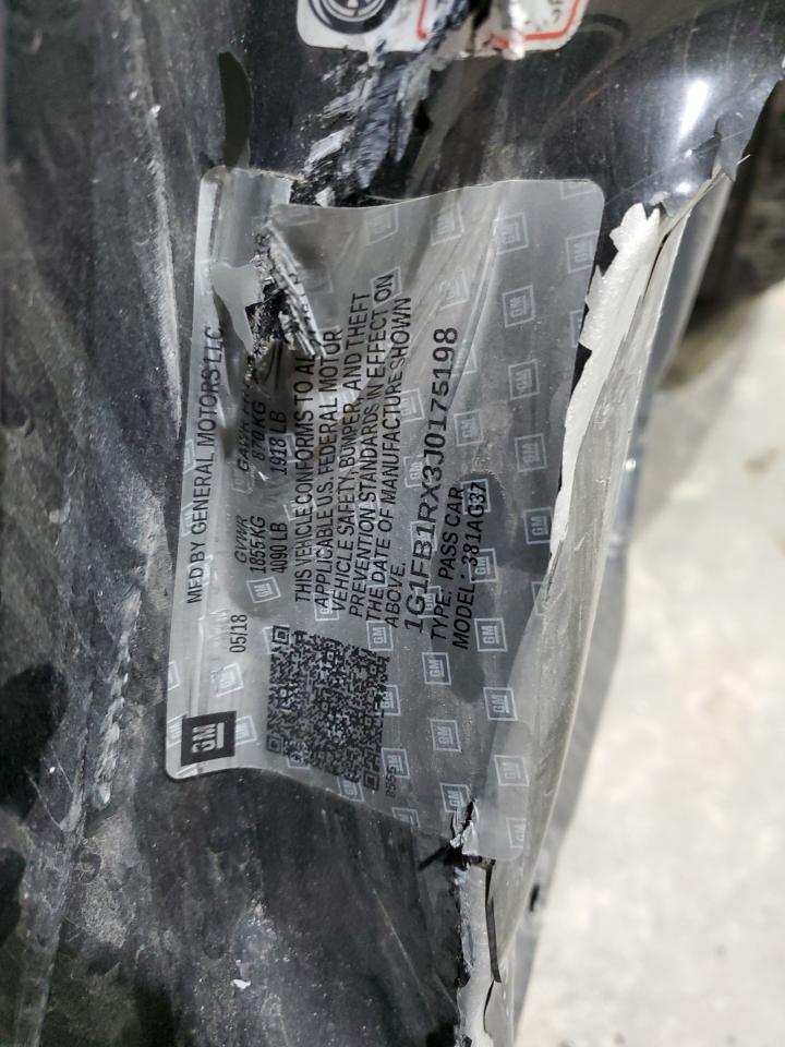 2018 Chevrolet Camaro Lt VIN: 1G1FB1RX3J0175198 Lot: 49988665