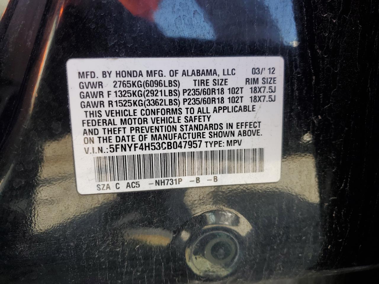 2012 Honda Pilot - Image 14