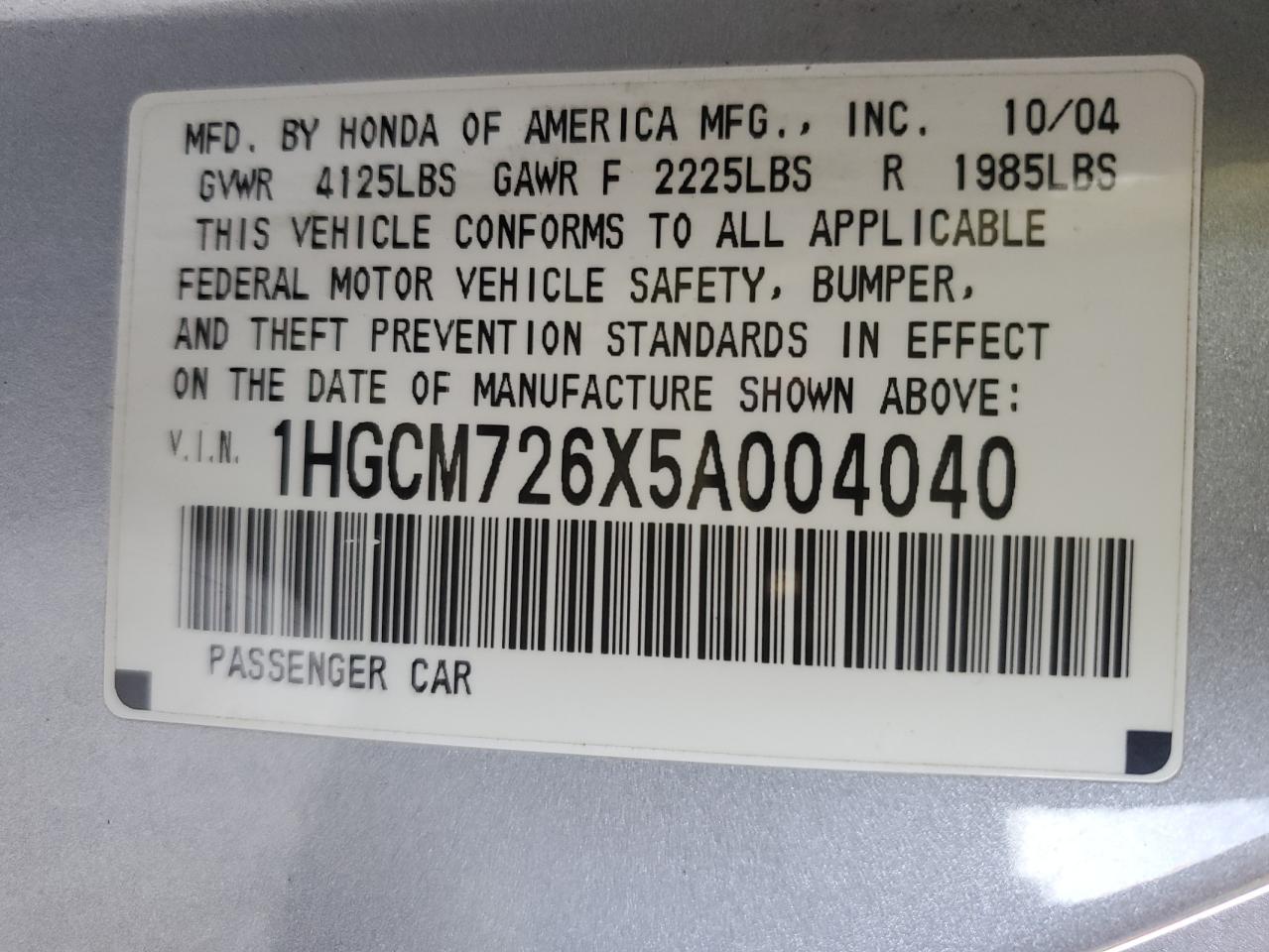 2005 Honda Accord - Image 12