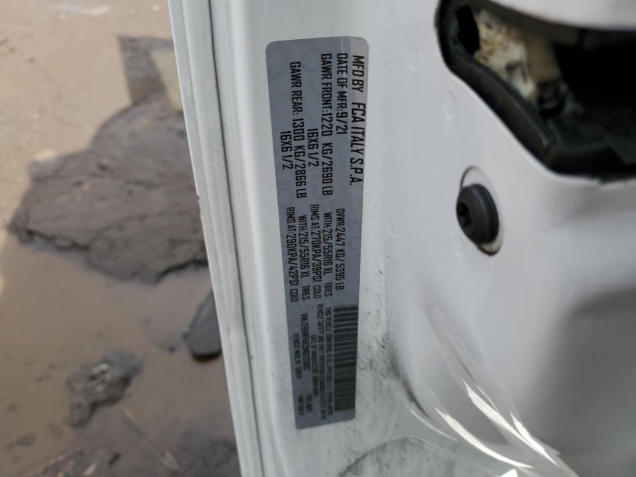 2021 Ram Promaster City VIN: ZFBHRFAB2M6V35882 Lot: 48037555