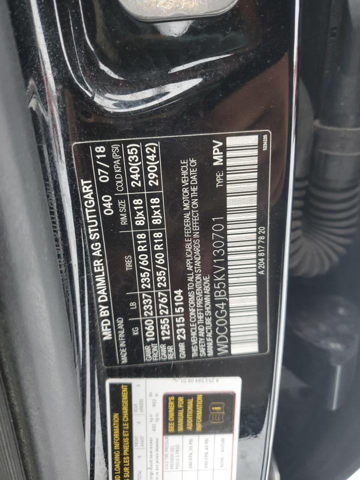 2019 Mercedes-Benz Glc 300 VIN: WDC0G4JB5KV130701 Lot: 47622085