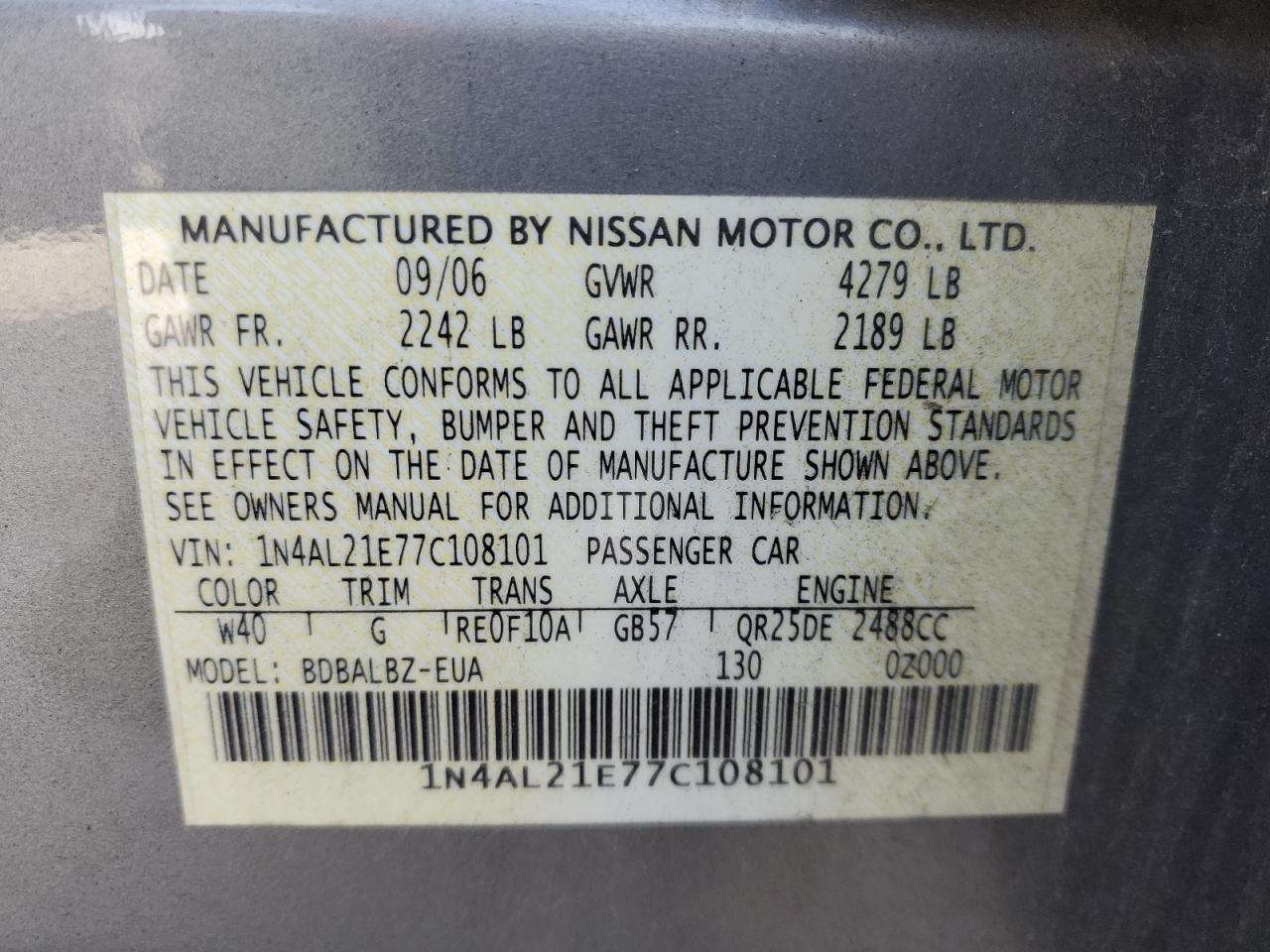 2007 Nissan Altima - Image 12