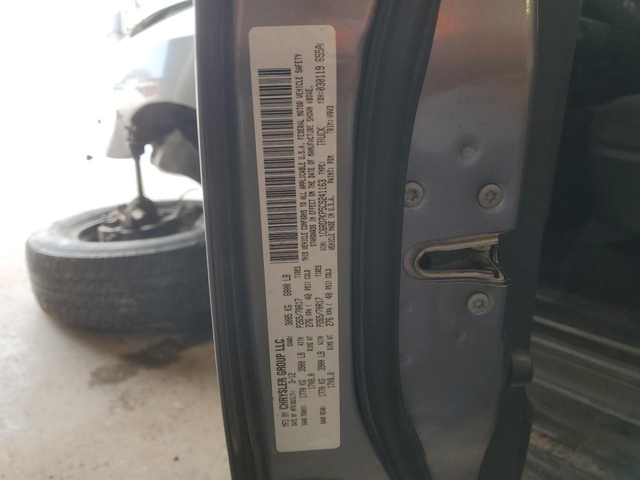 2012 Dodge Ram 1500 St VIN: 1C6RD7KP5CS241163 Lot: 50246095