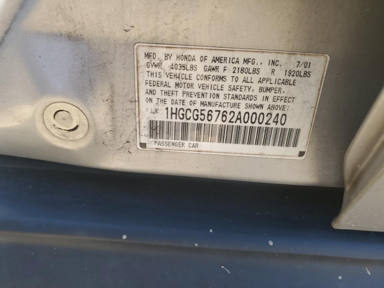 2002 Honda Accord - Image 12