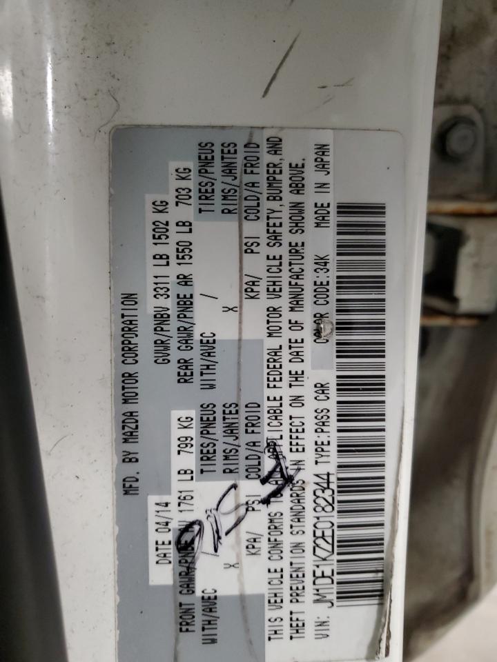 2014 Mazda Mazda2 Sport VIN: JM1DE1KZ2E0182344 Lot: 54883695